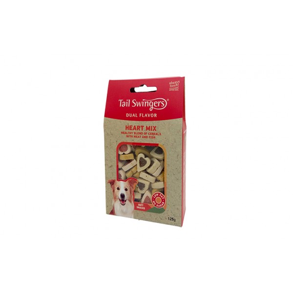 Tail Swingers Dual Flavor Healthy Blend Of Cereals Heart Mix 125grr Σκύλος